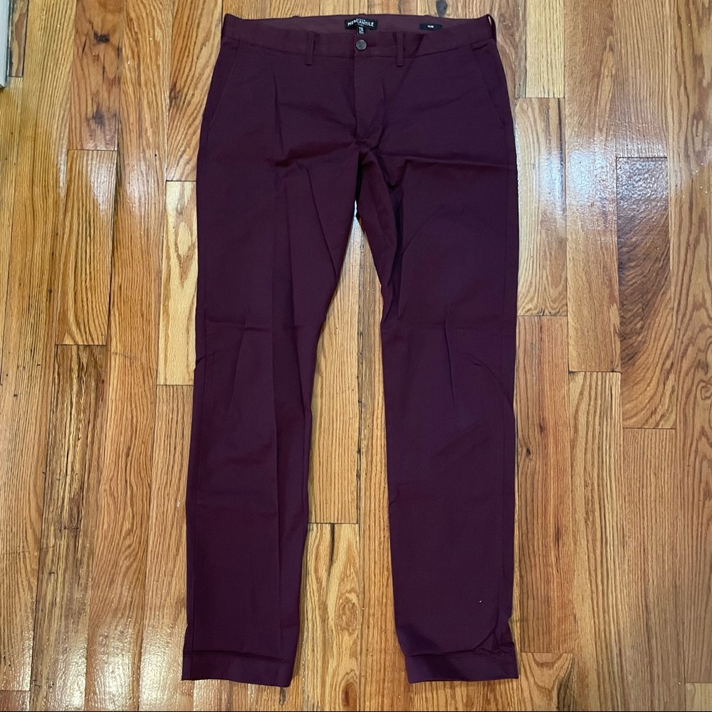 J Crew Slim-fit Flex Khaki Pant (Plum)